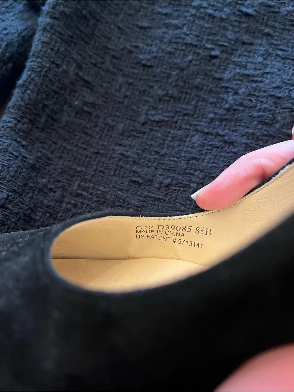 Cole Haan Black Suede Women's Heels